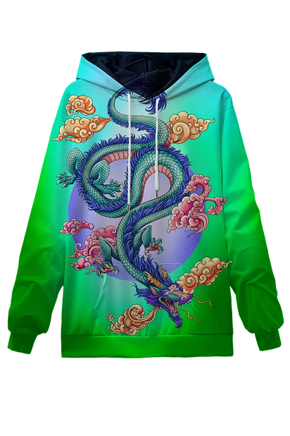 Jade Chinese Dragon, -Shanghai Created Hoodie