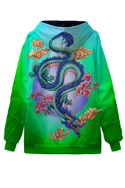 Jade Chinese Dragon, -Shanghai Created Hoodie