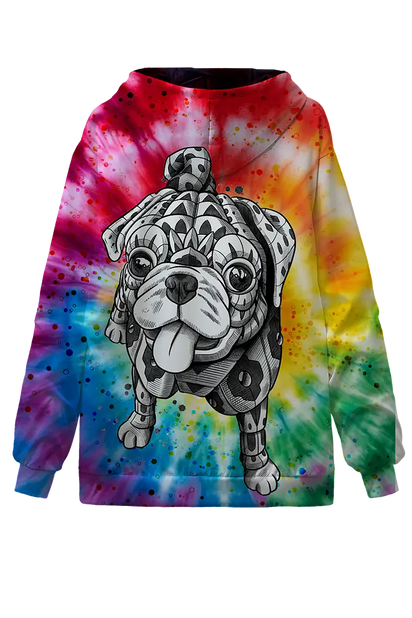 Tribal Pug Hoodie