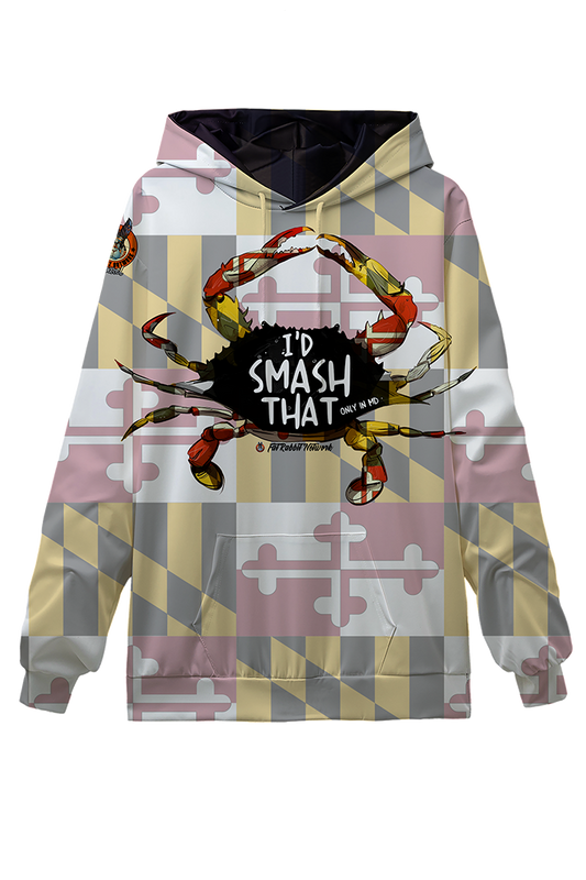 I'D SMASH THAT, Maryland Flag Hoodie