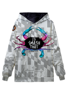 I'D SMASH THAT, Maryland Flag Hoodie Silver, Pink & Blue