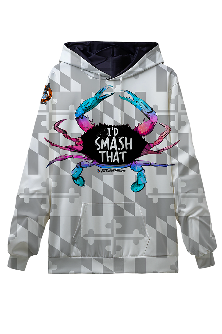 I'd Smash That - Maryland Blue Crab Hoodie (Pastel Edition)