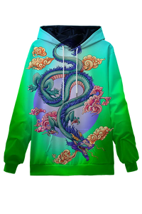 Jade Chinese Dragon, -Shanghai Created Hoodie