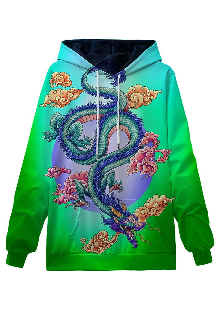 Jade Chinese Dragon Hoodie - Shanghai Created