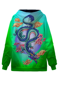 Jade Chinese Dragon, -Shanghai Created Hoodie