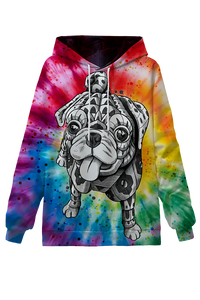 Tribal Pug Hoodie
