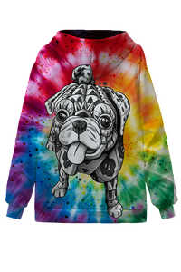 Tribal Pug Hoodie