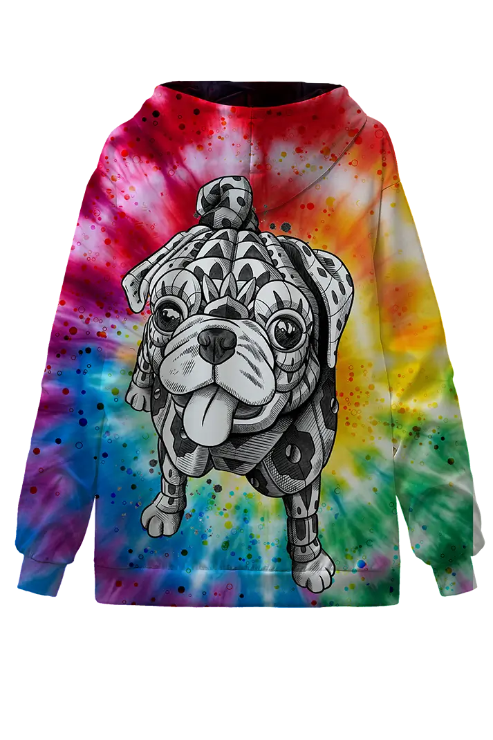 Tribal Pug Hoodie