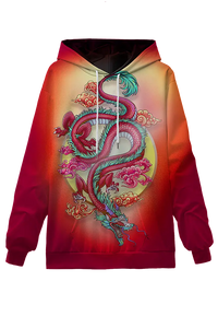 Red Chinese Dragon Hoodie