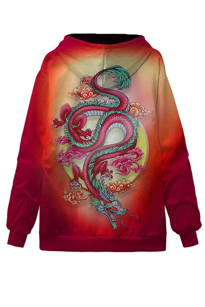 Red Chinese Dragon Hoodie