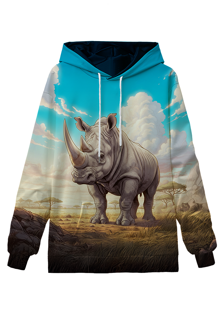 The Mighty Rhino - Wildlife Power Hoodie