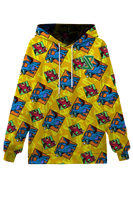 Jason Paige Dragon Pattern Hoodie Yellow
