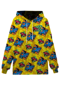 Jason Paige Dragon Pattern Hoodie Yellow