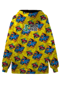 Jason Paige Dragon Pattern Hoodie Yellow