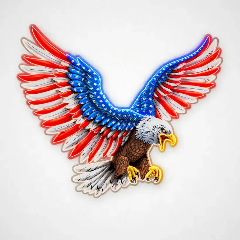 American Eagle LED wall art, unlit
