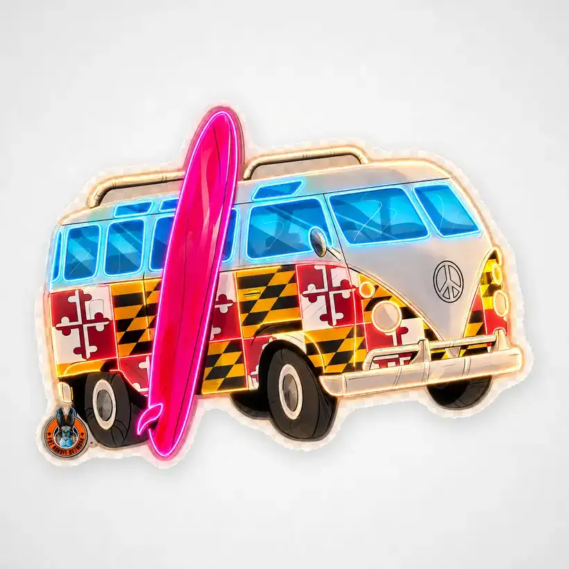 Maryland Van LED wall art, unlit