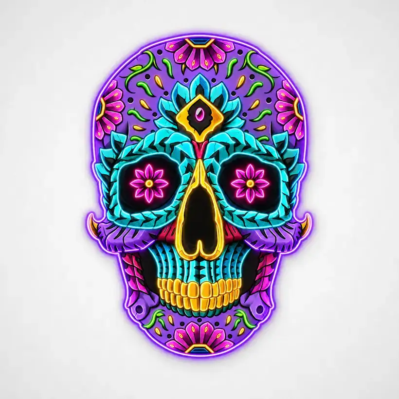 Sugar Skull — Purple unlit
